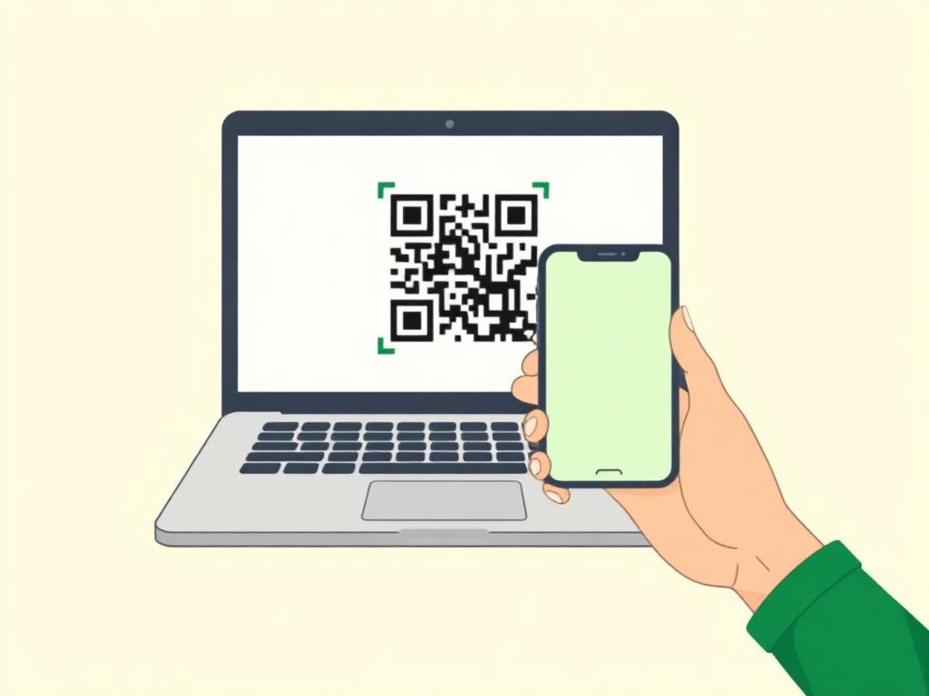 Scanning the CropShield QR code with a phone